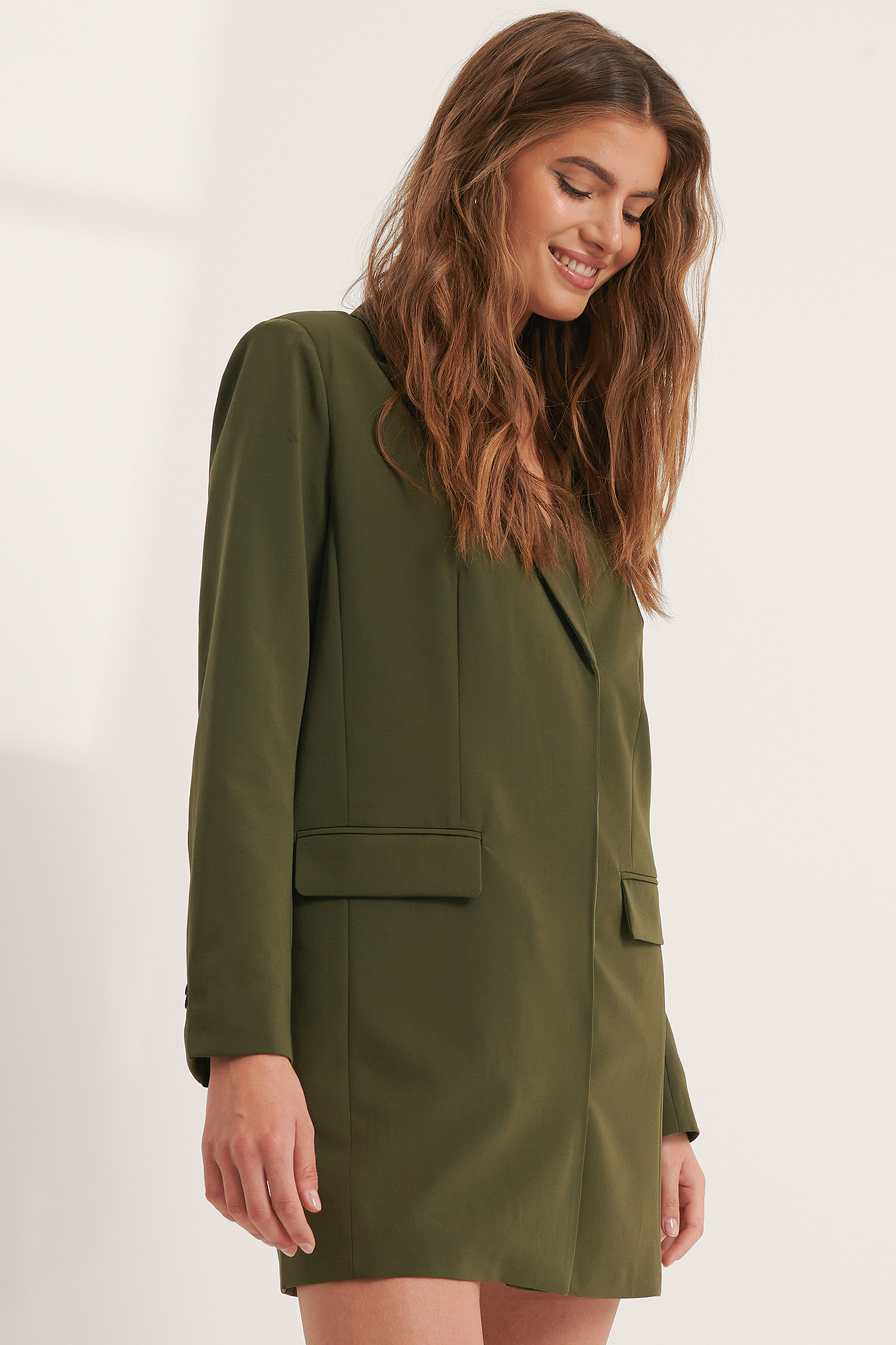 Blazer Dress Green | na-kd.com